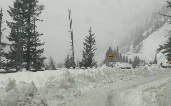 Chinook Pass (pictured here) and Cayuse Pass are closed for the year. Photo courtesy Washington State Department of Transportation