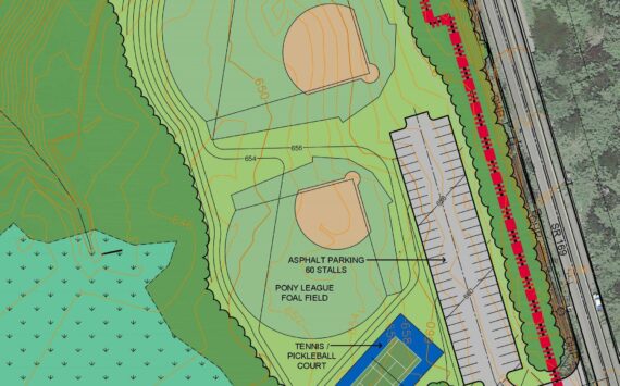 Image courtesy Oakpointe
Oakpointe is currently required to build two ballfields and a tennis court off SR 169, north of the city. The company has proposed paying the city of Black Diamond a fee of $1.8 million to not build these facilities, as it does not believe this area is a good place to build these sports fields.