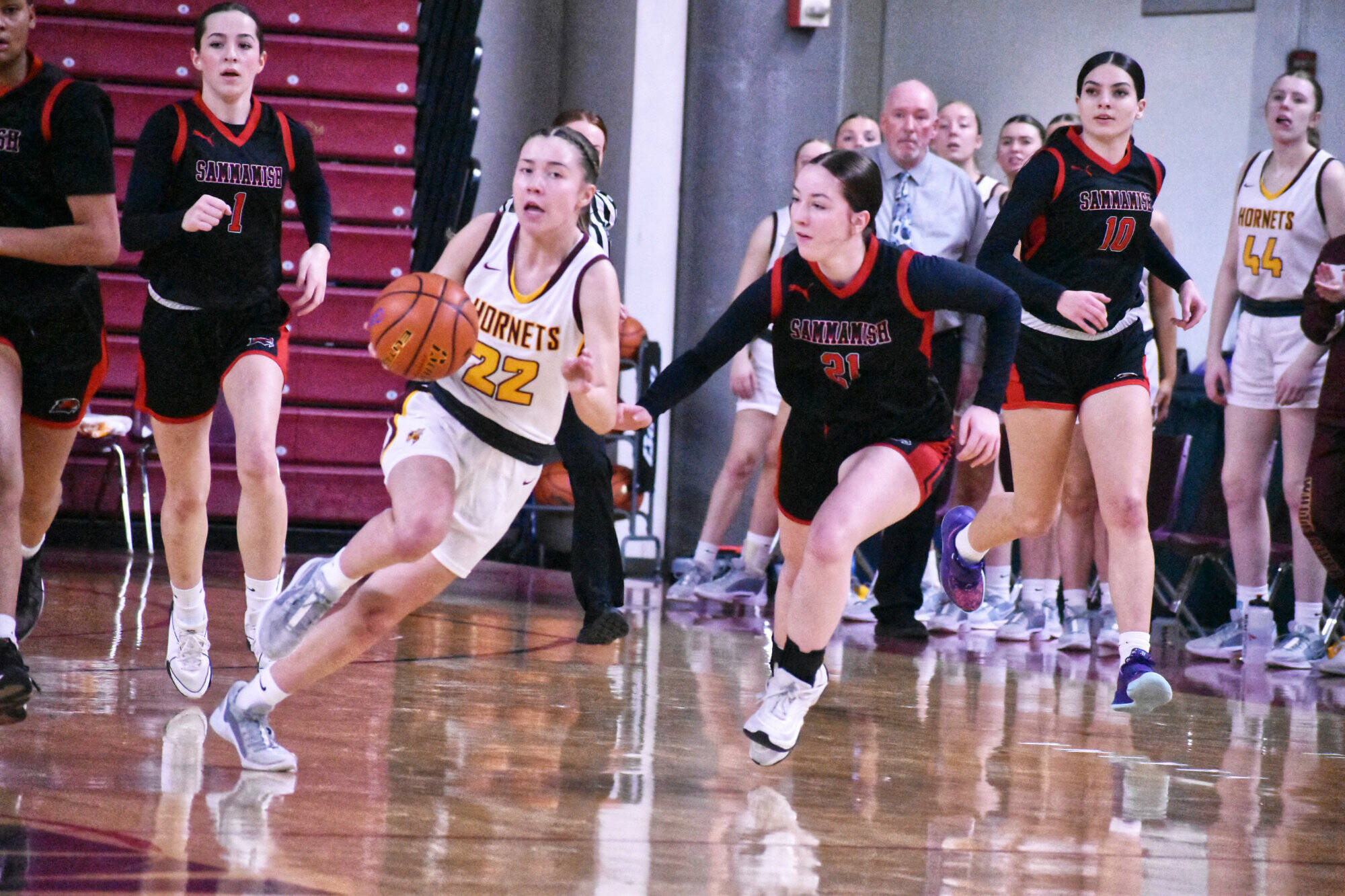 Pictured here is White River sophomore Maggee Schmitz. At the conclusion of last season, Schmitz received first team, all-league honors. Photo by Kevin Hanson