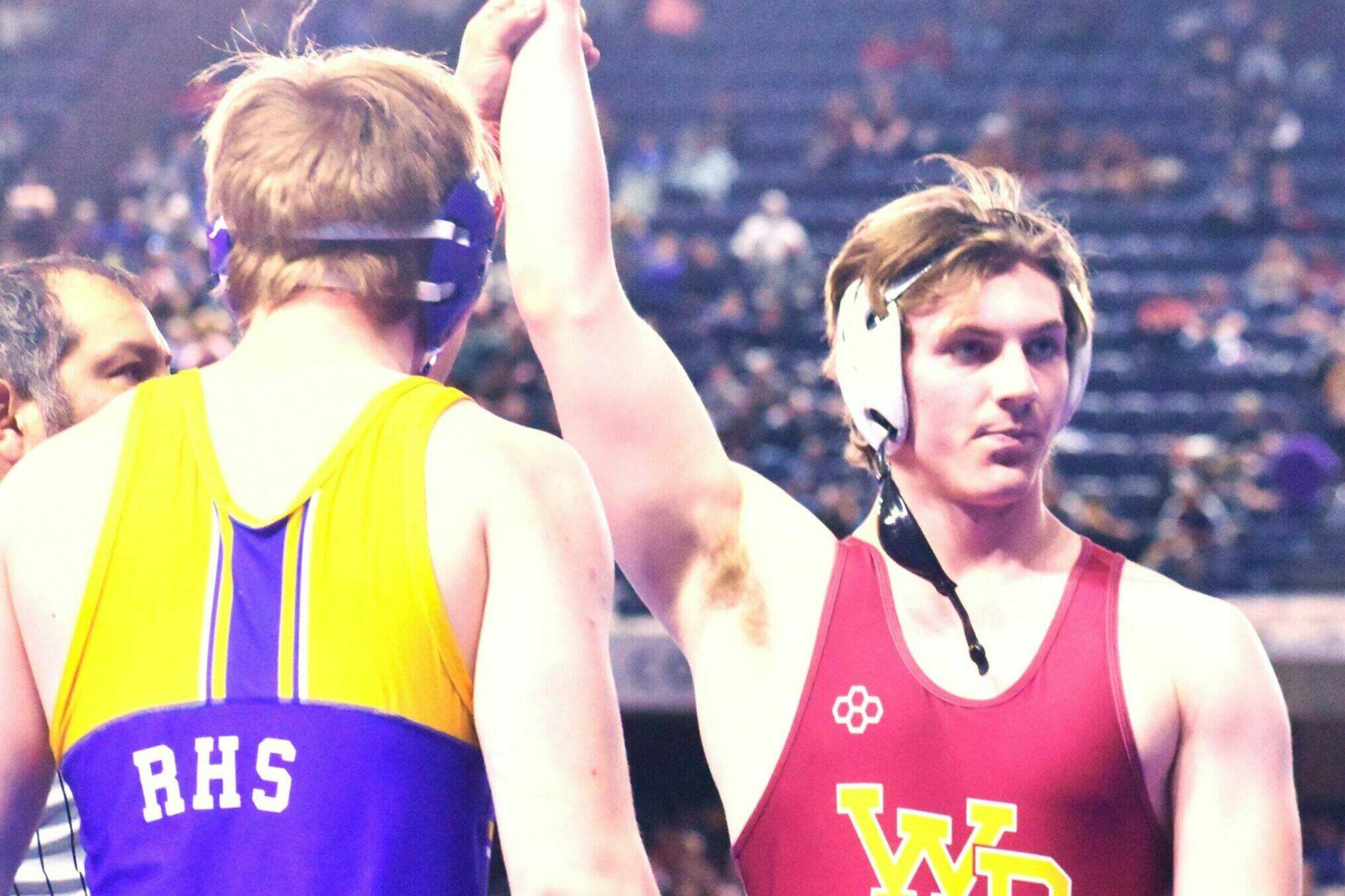 Photo by Kevin Hanson White River’s Riley Simmons took first place in the SPSL 2A state league last year at 215 pounds, helping carry his team to third place overall. Photo by Kevin Hanson