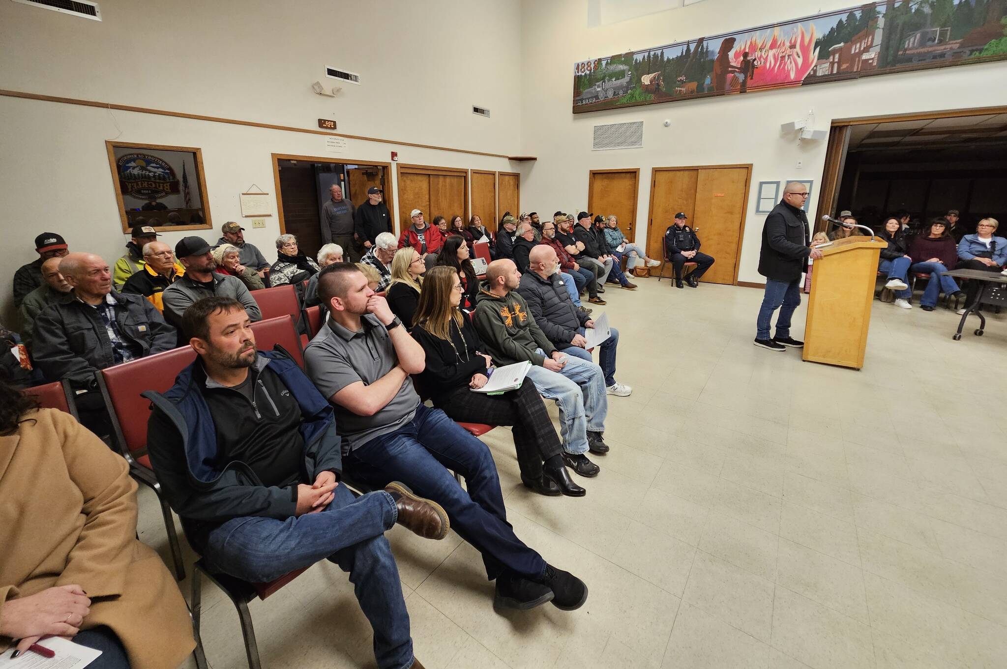 Operating Engineers Local 302 union representative Tony Frascone spoke at the Dec. 10 council meeting, comparing union cost of living adjustments to non-union wage increases. Photo by Ray Miller-Still