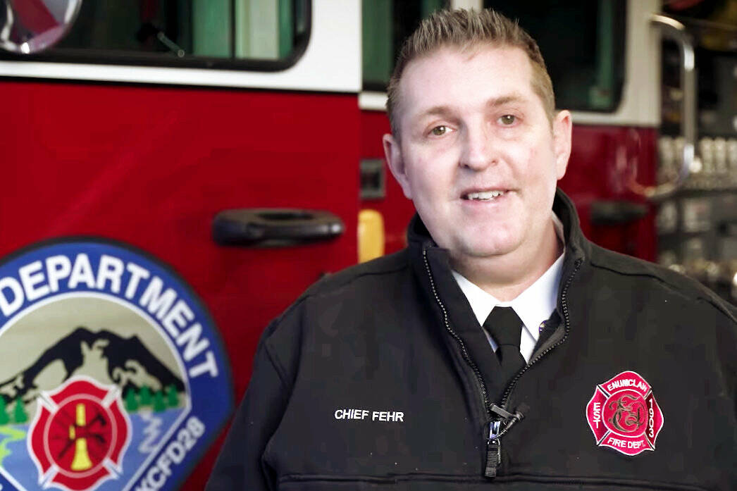 Former Enumclaw Fire Department Chief Randy Fehr giving one of his annual updates about the department. Screenshot