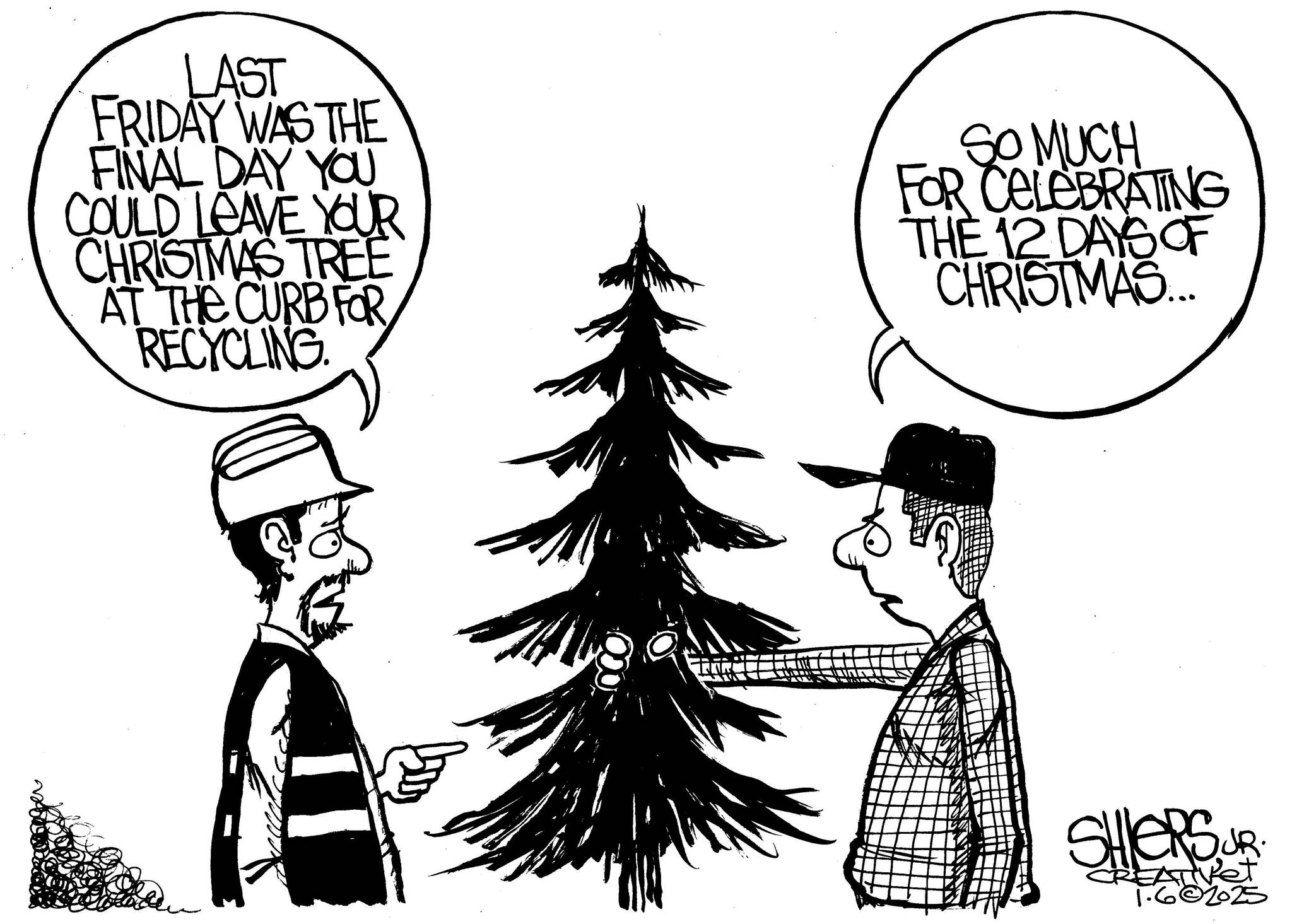 Frank Shiers, Jr. is a longtime King County resident and has drawn political cartoons for over forty years. He creates at least four cartoons a week, which are published in a dozen newspapers.